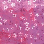 Papier do scrapbookingu - Violet Squiggle Posies - 30,5 x 30,5cm