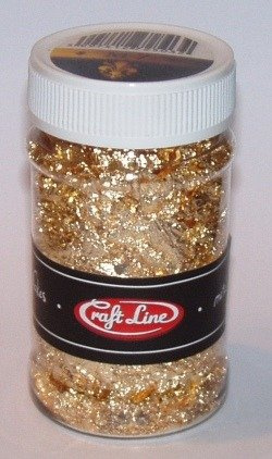 METAL FLAKES 100ml  (gold 1 - M7) - Cienkie listki folii (złote 1)